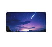 Banner Banner per interni ed esterni segno personalizzato cielo notturno silhouette banner cartelli per feste riutilizzabile cartello vuoto 300D poliestere decorazione banner per la decorazione del