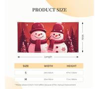 Banner Banner per interni ed esterni segno personalizzato due pupazzi di neve insieme Banner per feste Segni per feste Riutilizzabile Cartello vuoto 300D Poliestere Decorazione Banner per la
