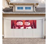 Banner Banner per interni ed esterni segno personalizzato due pupazzi di neve insieme Banner per feste Segni per feste Riutilizzabile Cartello vuoto 300D Poliestere Decorazione Banner per la