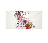 Banner Banner per interni ed esterni segno personalizzato nota musicale banner floreali cartelli per feste Segni riutilizzabili segno vuoto 300D poliestere decorazione banner per decorazione festa