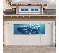 Banner Banner per interni ed esterni segno personalizzato piccola balena blu nuoto Banner segni per feste riutilizzabile cartello vuoto 300D poliestere decorazione banner per la decorazione del