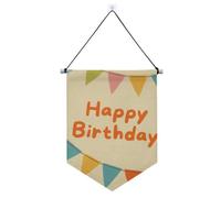 Banner beige di buon compleanno da appendere con asta telescopica banner per feste e decorazioni per porte, pareti, finestre, giardini, cortile