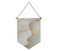 Banner bianco marmo bianco da appendere con asta telescopica banner display esterno patio arredamento per porte, pareti, finestre, giardini, cortile