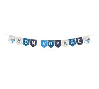 Banner Bon Voyage Adventure Awaits Graduing Away Pensionamento Viaggio a tema Decorazione Forniture Happy Retirement Stampa Banner