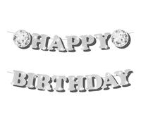 Banner Buon Compleanno con Palla Discoteca, Decorazioni Feste di Compleanno in Palla Discoteca Piccolo Banner Buon Compleanno Forniture Feste Compleanno Baby Shower Hippie Anni '70 e '80