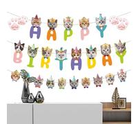 Banner Buon Compleanno Gatto Ghirlanda di Compleanno Gatto Bandiera Buon Compleanno Gatto Banner Kit Buon Compleanno per Bambini Sfondo Fotografia