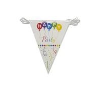 Banner compleanno da 10 bandierine - Lunghezza 2,30 metri - Fantasia Happy Birthday
