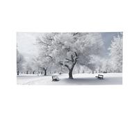 Banner con albero di neve bianca stampa bandiera per interni ed esterni banner e cartelli per feste poster personalizzato sfondo fotografico sfondo per affari laurea matrimonio evento decorazione