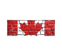 Banner con bandiera canadese personalizzato grandi banner per feste all'aperto Lndoor con quattro fori rotondi in metallo banner segno per la decorazione di feste aziendali