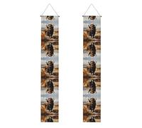 Banner con motivo mandria di bisonti nordamericani - decorazione per feste di benedizione ispiratrice, sfondo fotografico per cerimonie di laurea