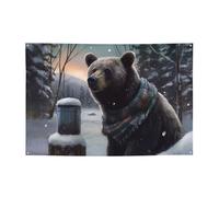 Banner con orso invernale per feste sfondo bandiera festa di compleanno fotografia sfondo decorazione banner e segni decorazione da parete banner forniture per feste bomboniere 180 x 119 cm