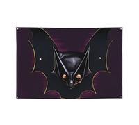 Banner con pipistrello fantasma nero personalizzato grandi banner per feste all'aperto Lndoor con quattro fori rotondi in metallo banner segno per la decorazione di feste aziendali