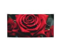 Banner con rosa rossa stampa bandiera per interni ed esterni banner e cartelli personalizzati poster sfondo fotografico sfondo per affari laurea matrimonio evento decorazione media
