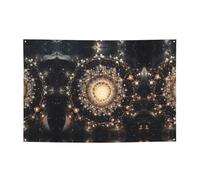 Banner con stampa mandala quantistica e fondali da appendere, decora facilmente la scena della tua festa