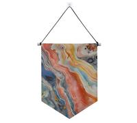 Banner da appendere alla parete colorato in marmo con asta telescopica banner divertenti per decorazioni da appendere per porte, pareti, finestre, giardini, cortile
