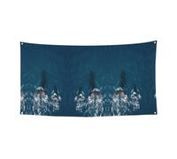 Banner da appendere per feste di Halloween con balena e mammiferi oceanici, confezione da 1, ideale per feste di Halloween e Natale