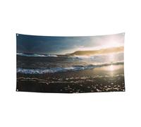 Banner da parete per feste con paesaggio marino, decorazione per feste, festa di tutti i santi, Halloween, bandierine per porta