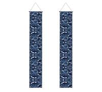 Banner decorativi per portico Blue Killer Whale Stampe decorazioni per feste durevoli per cerimonie di laurea celebrazioni portici