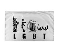 Banner decorativo per birra - Design particolare, banner rustico | Design distintivo del banner che include la statua della libertà e un altro forte elemento simbolico, un pezzo di dichiarazione