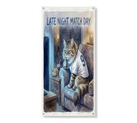 Banner decorativo per porta con gatti siberiani di calcio, divertente, per divano notturno per porta d'ingresso, decorazione di sfondo, per interni ed esterni, per animali domestici, 91 x 182 cm