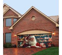 Banner decorativo per porta del garage, decorazione natalizia, inverno, grande copertura per porta, decorazione per interni ed esterni, per feste di Natale (B)