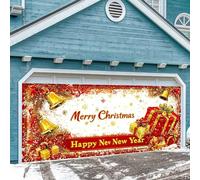 Banner decorativo per porta natalizia, rosso a Festive To Your Garage With Must Have Christmas Banner Turn Heads This Christmas! (A,400 x 180 cm)