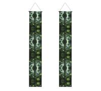Banner decorativo per portico WZYWHJ Fractal Fern Forest Stampe decorazioni per feste durevoli e adatte per feste celebrazioni lauree