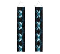 Banner decorativo portico WZYWHJ Wolf Under The Moon Stampa decorazioni per feste durevoli e adatte per feste celebrazioni lauree