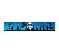 Banner del fienile della natività di Kioriur | Striscione decorativo per scena sacra della Natività, cartello natalizio da cortile, scena del presepe, 300x50 cm/118x20