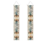 Banner del portico della stampa del modello di meduse per il Ringraziamento,Banner interni per porta d'ingresso,Per tutte le celebrazioni