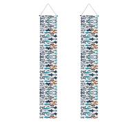 Banner del portico della stampa del modello di squali per il Ringraziamento,Banner per interni per porta d'ingresso,Per tutte le celebrazioni