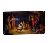 Banner della porta del garage di Natale 16 x 7ft..Grandi stendarie per lo sfondo del garage per di Natale per le forniture per feste natalizie