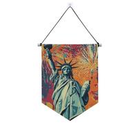 Banner della Statua della Libertà da appendere con asta telescopica display banner da appendere alla parete decorazioni per feste per ufficio, scuola, aula, dormitorio, casa