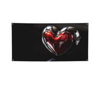 Banner di benvenuto a forma di cuore bandiera festa fotografia sfondo bandiera decorazioni festa di compleanno decorazione da parete segno puntelli foto bandiera banner per recinzione giardino