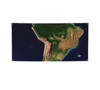 Banner di benvenuto Bandiera per feste Fotografia Sfondo Banner Sud America Immagine Satellitare Cartello Foto Puntelli Banner per Recinzione Compleanno Giardino Forniture per Feste Bomboniere