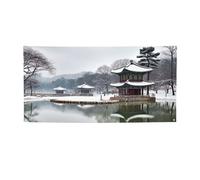 Banner di benvenuto Bandiera per feste Sfondo Fotografia Sfondo Banner Corea Inverno Lago Segnale Foto Puntelli Banner per Recinzione Compleanno Giardino Forniture Bomboniere Decorazione da Parete