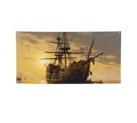 Banner di benvenuto Barque Party Flag Fotografia Sfondo Bandiera Decorazioni Festa di Compleanno Decorazione da Parete Segno Puntelli Foto Bandiera Banner per Recinzione Giardino Indoor Outdoor Decor