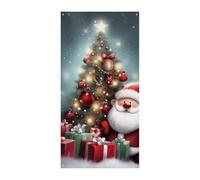 Banner di benvenuto con scritta "Merry Christmas" (lingua italiana non garantita), striscione per feste, decorazioni per feste di compleanno, 178 x 89 cm