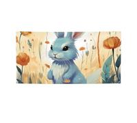 Banner di benvenuto Coniglio blu nel campo Bandiera del partito Fotografia Sfondo Bandiera Decorazioni Festa di compleanno Decorazione della parete Segno Puntelli Foto Bandiera Banner per recinzione