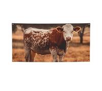 Banner di benvenuto Mucca In Piedi Festa Bandiera Fotografia Sfondo Bandiera Decorazioni Festa di Compleanno Decorazione Della Parete Segno Puntelli Foto Bandiera Banner per Recinzione Giardino Indoor