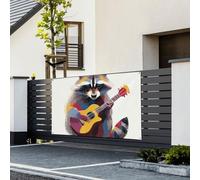 Banner di buon compleanno cartello decorativo per feste sfondo benvenuto bandiera da appendere divertente procione banner grandi banner per esterni recinzione giardino vacanze sfondo decorazioni di