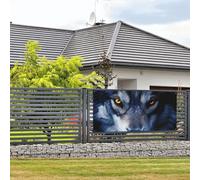 Banner di buon compleanno cartello decorazione per feste sfondo benvenuto bandiera da appendere occhi di lupo banner grandi banner per recinzione esterna giardino vacanza sfondo decorazioni di buon