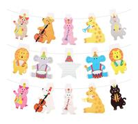 Banner di Buon Compleanno con Animali, Banner per Feste Compleanno con Animali Selvatici Decorazioni Safari Decorazioni per Feste Compleanno Allo Zoo per Forniture per Baby Shower Wild One