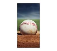 Banner di copertura per porta da baseball, 90 x 180 cm, striscioni per feste, cartello di benvenuto stagionale, decorazione verticale da appendere per portico, ingresso, giardino, decorazione