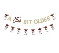 Banner di decorazioni per compleanni "Tiny Bit Older", decorazioni per feste di compleanno a tema Espresso Martini per 30°, 40° e 50° compleanno, sfondo per addio al nubilato, forniture per
