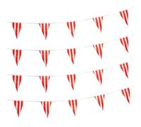 Banner di gagliardetto del circo di carnevale | Bandiere della bandiera del gagliardetto a strisce rosse e bianche,Forniture per decorazioni per feste di circo di carnevale, bandiera triangolare per f