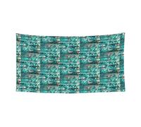 Banner di Halloween con stampa a squame di sirena perfetto per Halloween Natale design su un lato forniture per decorazioni per feste