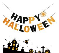Banner Di Halloween | Happy Halloween Stent Banners Segnali Per Feste Perseguitate Per La Casa Per Le Forniture Spaventose Materiale Di Carta Per Bandiera | Bandiere Di Lettere Codifica Per Decorazion