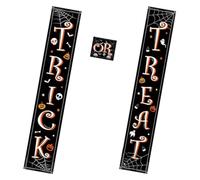Banner di Halloween Zucca e Ragnatela per Porta | Tessuto Oxford Nero, Design Classico e Vivace, per Festa in Maschera e Party Halloween