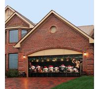 Banner di Natale, decorazione per porta del garage, decorazione natalizia, inverno, grande copertura per porta, decorazione per interni ed esterni, per accessori per feste di Natale (B)